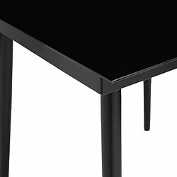 Acheter vidaXL Table à dîner de jardin Noir 140x70x74 cm Acier et verre