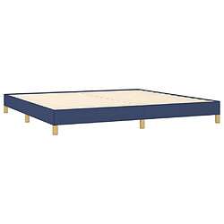 Acheter Maison Chic Lit adulte - Lit simple Cadre de lit,Structure du lit Contemporain Bleu 200x200 cm Tissu -MN63645