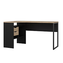 But Bureau d'angle ALKOR 2 Imitation chêne clair et noir