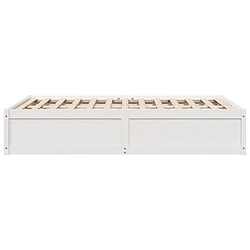 Acheter Vidaxl Cadre de lit blanc 120x200 cm bois de pin massif