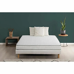 DEKO DREAM Ensemble matelas mousse à mémoire de forme + sommier 140 x 190 cm