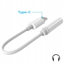 GUPBOO Adaptateur Casque USB Type C vers Jack 3.5mm Blanc HF,JL1710