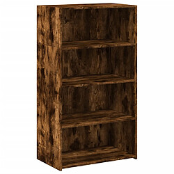 vidaXL Buffet haut chêne fumé 70x41x124 cm bois d'ingénierie