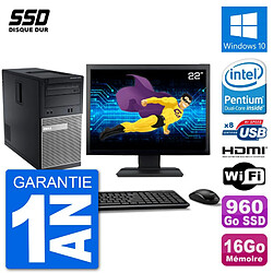 PC Dell 3010 MT Ecran 22" G2020 RAM 16Go SSD 960Go HDMI Windows 10 Wifi - Occasion