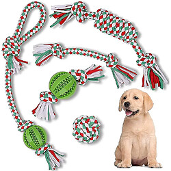 Jouets de corde pour chien, jouets à mâcher pour chiots ensemble de jouets interactifs pour chiens entraînement à la dentition pour chiens