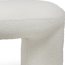 Avis ICONIK INTERIOR Banc Tapissé en Tissu Bouclé - Vieire Blanc