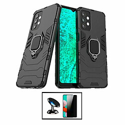 PHONECARE Kit Film 5D Anti-Spy + Coque 3X1 Military Defender + Support Magnétique de Voiture pour Samsung Galaxy A52 5G