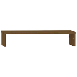 vidaXL Support de moniteur Marron miel 50x27x10 cm Bois de pin solide