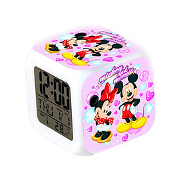 Universal Thermomètre numérique cube lumineux réveil changement de couleur LED Mickey Minnie