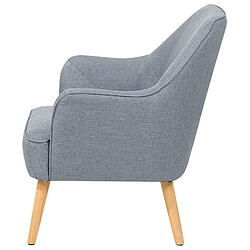 Beliani Fauteuil LOKEN Tissu Gris pas cher