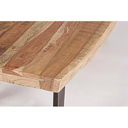 Avis Mes Table basse 120x70x42 cm en acacia et métal - NESLY