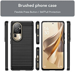 Htdmobiles Coque pour Oppo Reno 10 / 10 Pro 5G - housse etui silicone gel carbone + verre trempe - NOIR