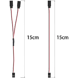 10pcs Extension de servo pour RC, câble d’extension de servo de 150 mm Y Servo, câble de servo RC mâle à femelle à 3 broches, fiche de connecteur JR de fil d’extension de servo