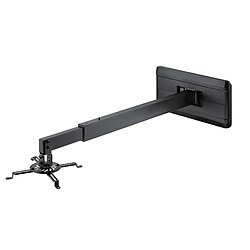 Kimex Support mural vidéoprojecteur, Longueur réglable 92-151cm, Noir