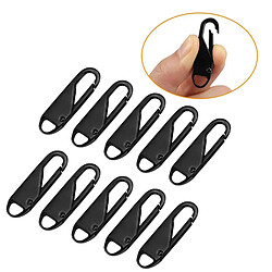 Acheter 10 Pcs Zipper Pull De Remplacement Zipper Gripper Fixer Onglets Noir