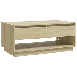 vidaXL Table basse Chêne sonoma 102,5x55x44 cm Bois d'ingénierie