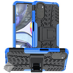 Htdmobiles Coque rigide anti choc pour Motorola Moto G22 / E32 / E32s + verre trempe - BLEU