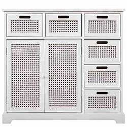 Buffet Alexandra House Living Blanc Bois de paulownia Bois MDF 33 x 78 x 86 cm