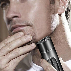 Acheter Universal Mini rasoir portable pour homme cheveux moustache machine à raser lame à deux vitesses lame flottante à 360 degrés 4500 rpm moteur USB rechargeable | rasoir électrique (noir)