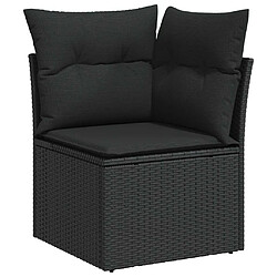 Avis vidaXL Salon de jardin 9 pcs avec coussins noir résine tressée