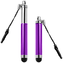 Avizar Stylet Retractable Violet pour écran Tactile - Attache Jack 3.5 mm