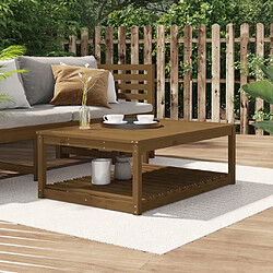 vidaXL Table de jardin marron miel 121x82,5x45 cm bois massif de pin