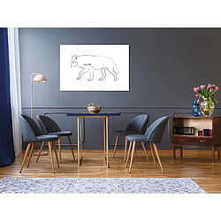 Decoshop26 Tableau toile de décoration murale impression premium en 1 partie sur châssis en bois motif loup 30x20 cm 11_0014662