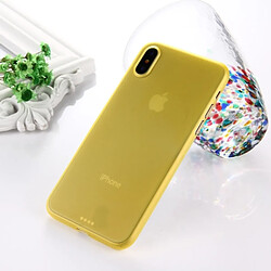 Acheter Wewoo Coque jaune pour iPhone X PP Housse de protection arrière