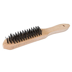 Silverline Brosse métal haut rendement, manche bois - 6 rangs