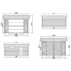 Avis Solid Garage Modern - 19.26 m² - 3.58 x 5.38 x 2.56 m - 40 mm - Porte motorisée