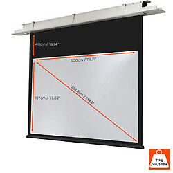 Ecran encastrable au plafond celexon Expert motorisé 300 x 187 cm - Format 16:10