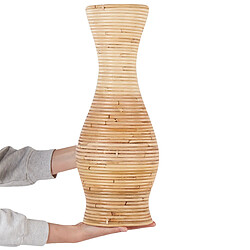 Acheter Beliani Vase décoratif TRINISA fait à la main Rotin 50 cm Naturel