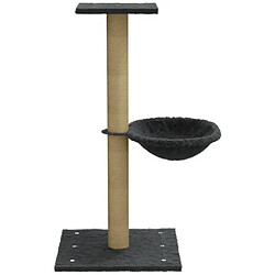 Avis Helloshop26 Arbre à chat meuble tour grimper jouet grattage grattoir escalade plateforme avec griffoir en sisal foncé 74 cm gris 02_0022444