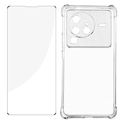 Avizar Pack Protection Vivo X80 Pro Coque Renforcée + Verre Trempé Transparent