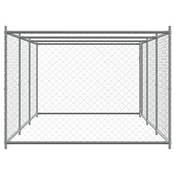 Acheter vidaXL Cage pour chien avec porte gris 6x2x1,5 m acier galvanisé