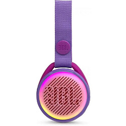 JR POP JBL - Enceinte portable pour enfants - Bluetooth & Waterproof - Avec modes lumineux multicolores & autocollants - Autonomie 10 hrs,Violet