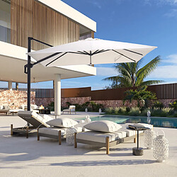 Elios Parasols Parasol de jardin à bras latéral décentré 3x3 Waikiki