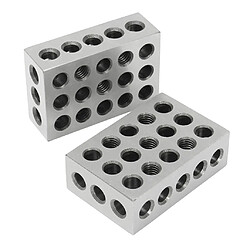 Paire 1-2-3 Ensemble De Blocs 0.0001 ""précision Assortie Moulin Machiniste 23 Trous 123