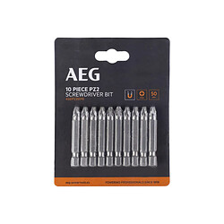 Embouts de vissage AEG - 50 mm - Acier - 10 pcs - PZ2