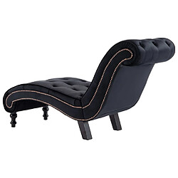 Acheter vidaXL Chaise longue Noir Velours