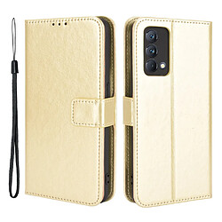 Etui en PU + TPU texture crazy horse avec support et sangle or pour votre Realme GT Master