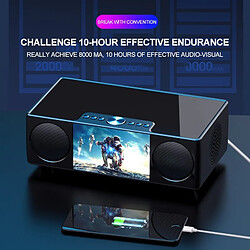 Acheter Universal S99 Portable Bluetooth Speaker HiFi Wireless Speaker Stéréo Subwoofer Best Speaker 8000mAh Power Bank Video Player(Le noir)