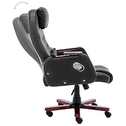 Helloshop26 Chaise fauteuil siège de bureau informatique étude de massage similicuir noir 02_0024017 pas cher