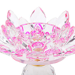 Avis cristal lotus fleur bougeoir photophore maison feng shui décor rose