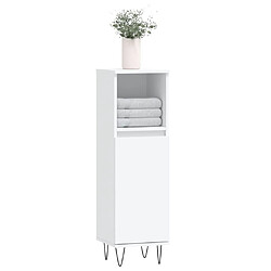 Avis Maison Chic Armoire de salle de bain,Meuble de rangement,Meuble haut blanc 30x30x100 cm bois d'ingénierie -GKD696351