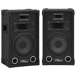 vidaXL Haut-parleurs scène Hifi passifs professionnels 2 pcs 800W Noir