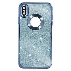 Avizar Coque iPhone XS Max Paillette Bleu