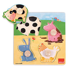 Diset Puzzle encastrement en bois : Les animaux de la ferme