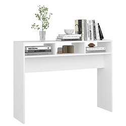 Acheter Maison Chic Table console | Meuble d'entrée | Table d'appoint Blanc 105x30x80 cm Aggloméré -GKD72246