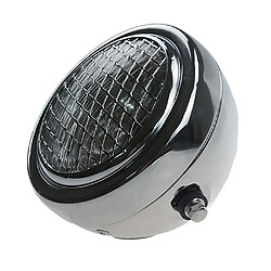 Phare Avant Moto Retro Carénage Couvre Headlight Lampe Chrome